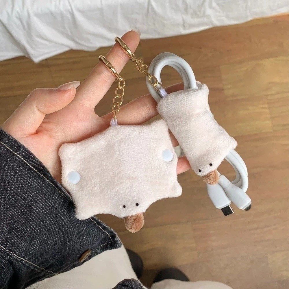 Cable Winder Keychain - Platypus Data Cable Organizer Furry Anti