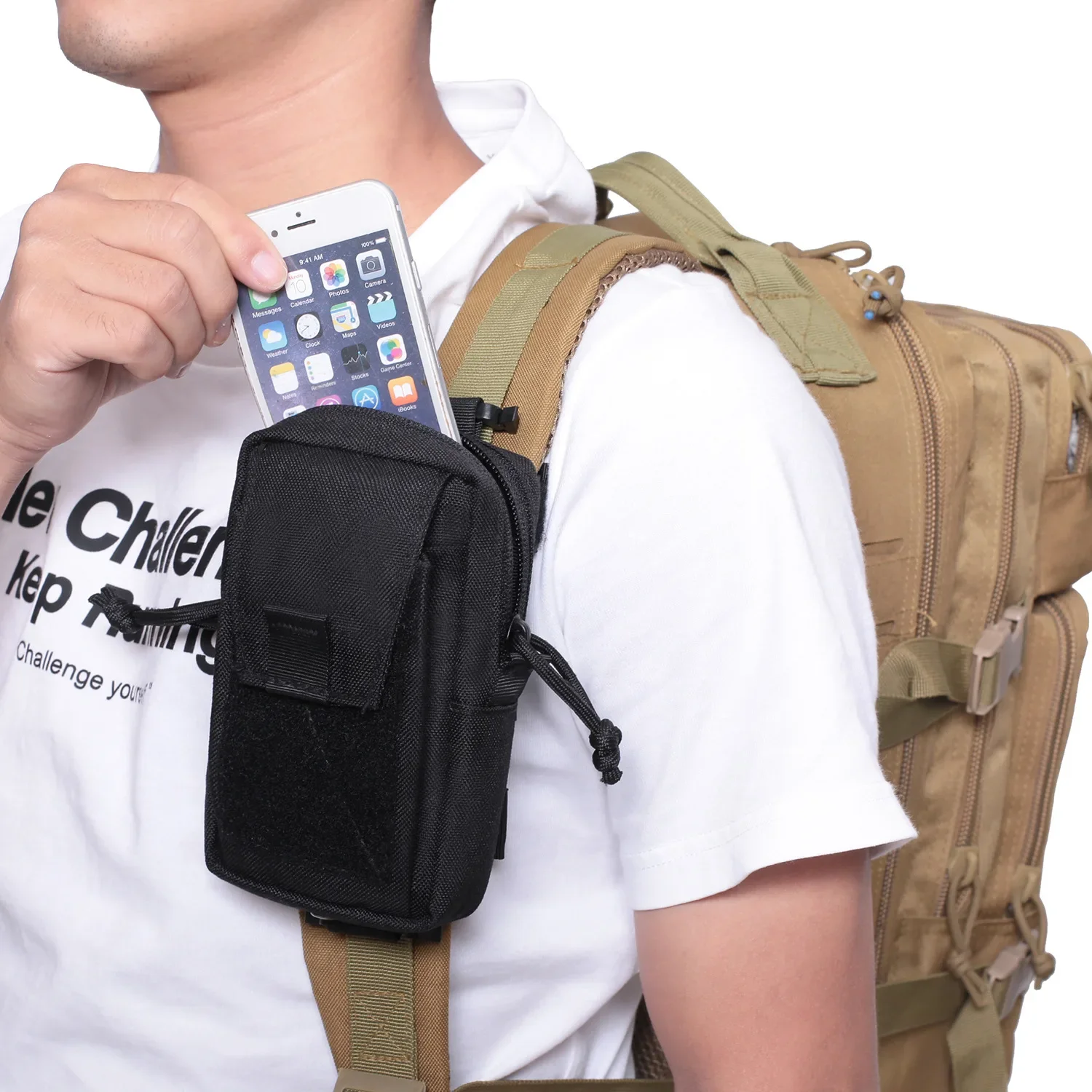 Edc Carry Belt - Molle Backpack Strap Bag Phone Holder