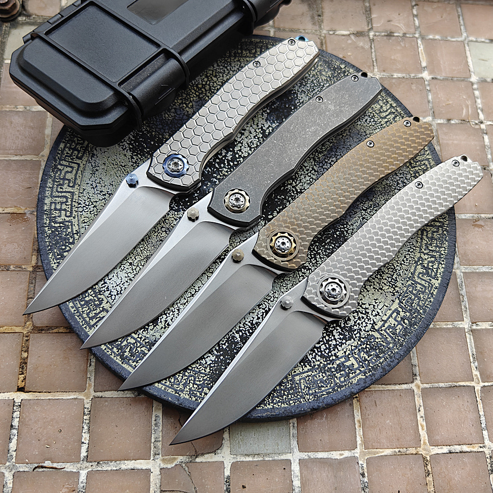 Pocket Knife Ceramic - JUFULE 2025 DUK Titanium Handle Real