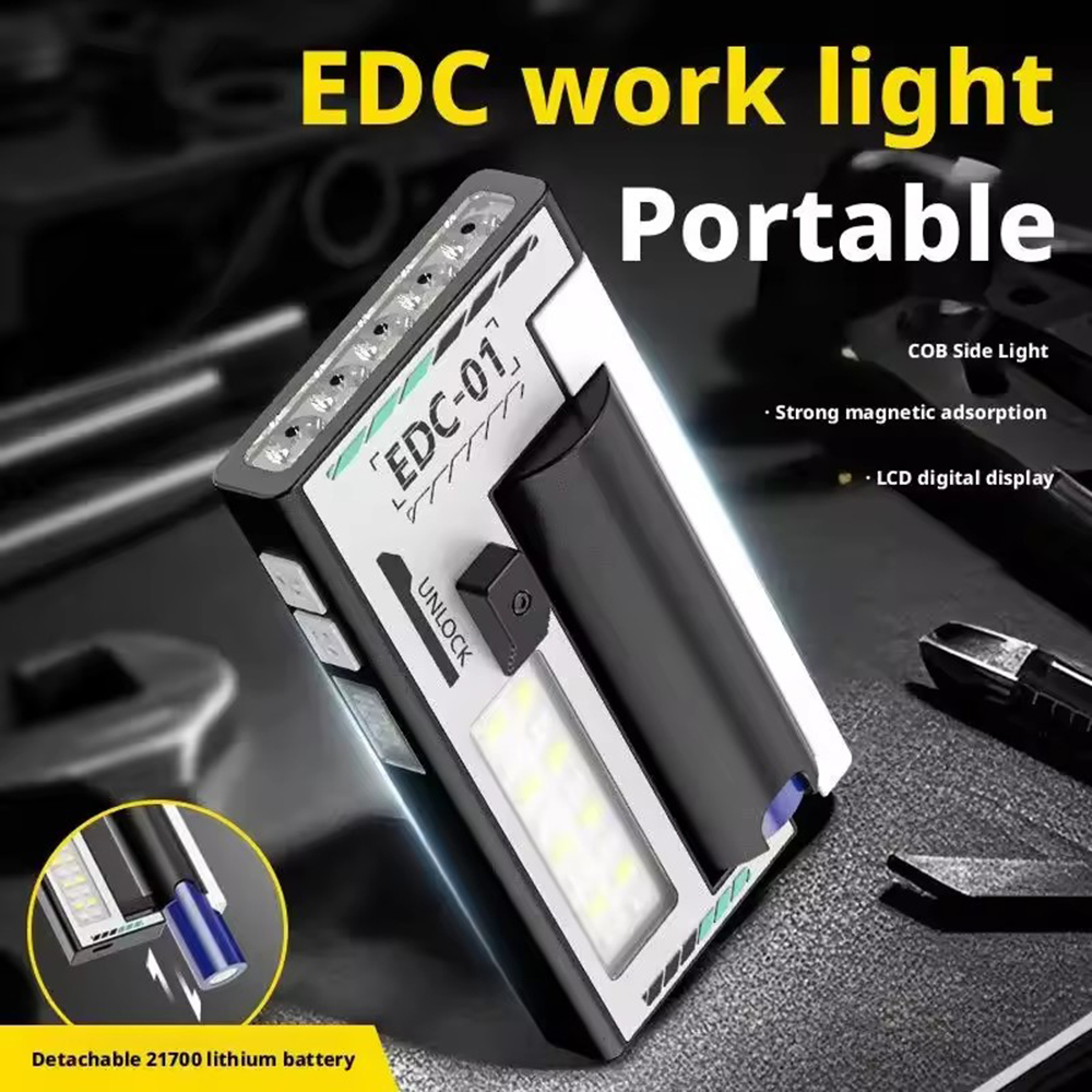 Keychain Flashlight - Rechargeable EDC Flashlight, Dual Light Sources