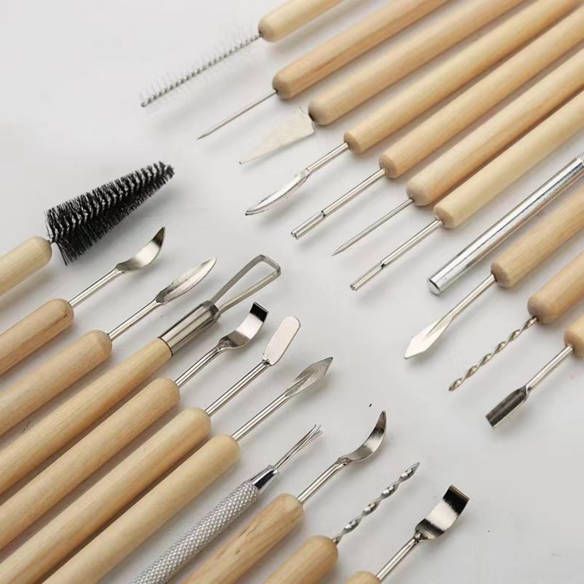 11pcs/set Pottery Tools  Wood  - Pocket Knife Ceramic incelemesi ve fiyatı