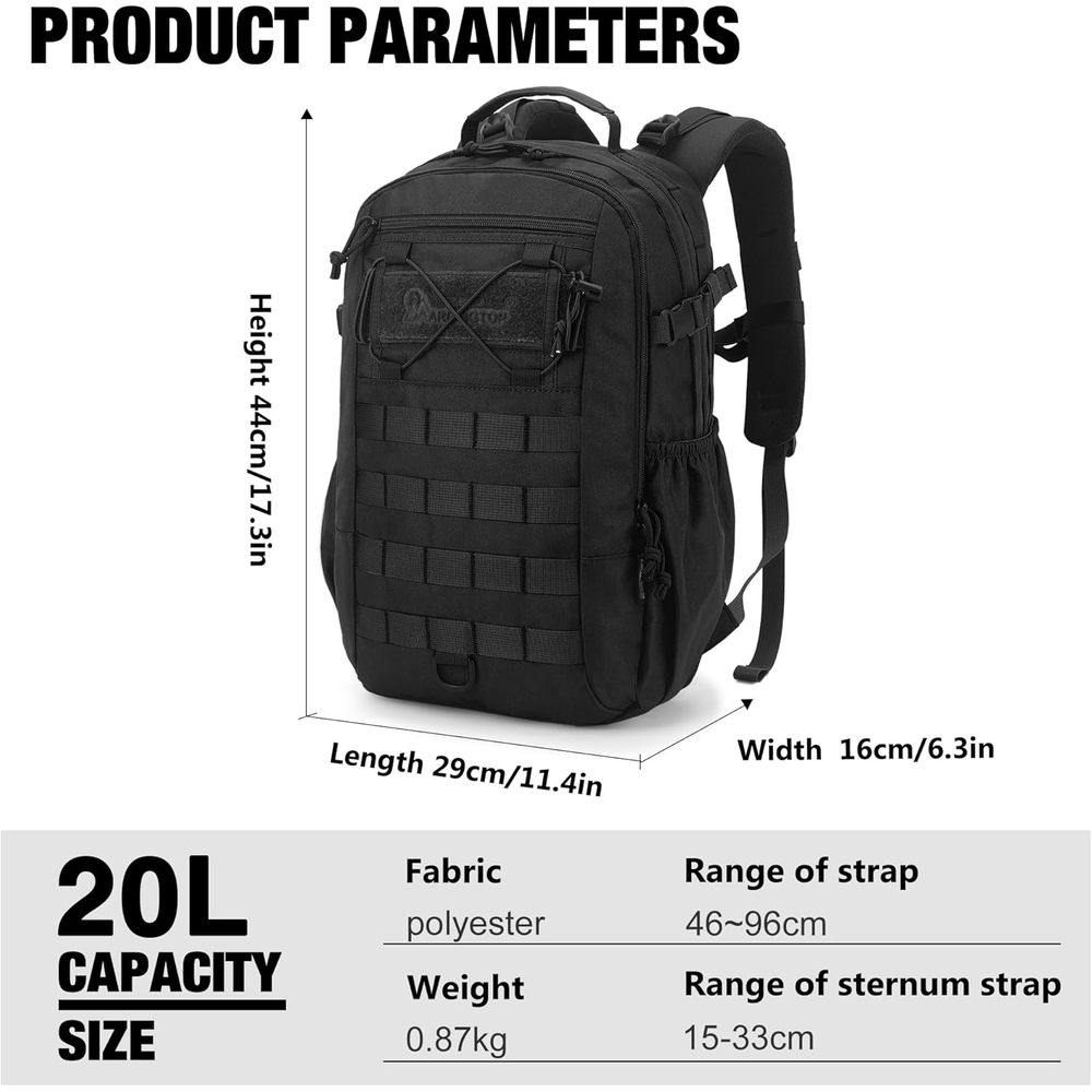 Military-Grade 20L Tactical Ba - Edc Carry Backpack incelemesi ve fiyatı