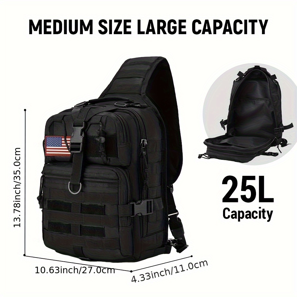 1pc 6.6gal Tactical Sling Back - Edc Carry Backpack incelemesi ve fiyatı