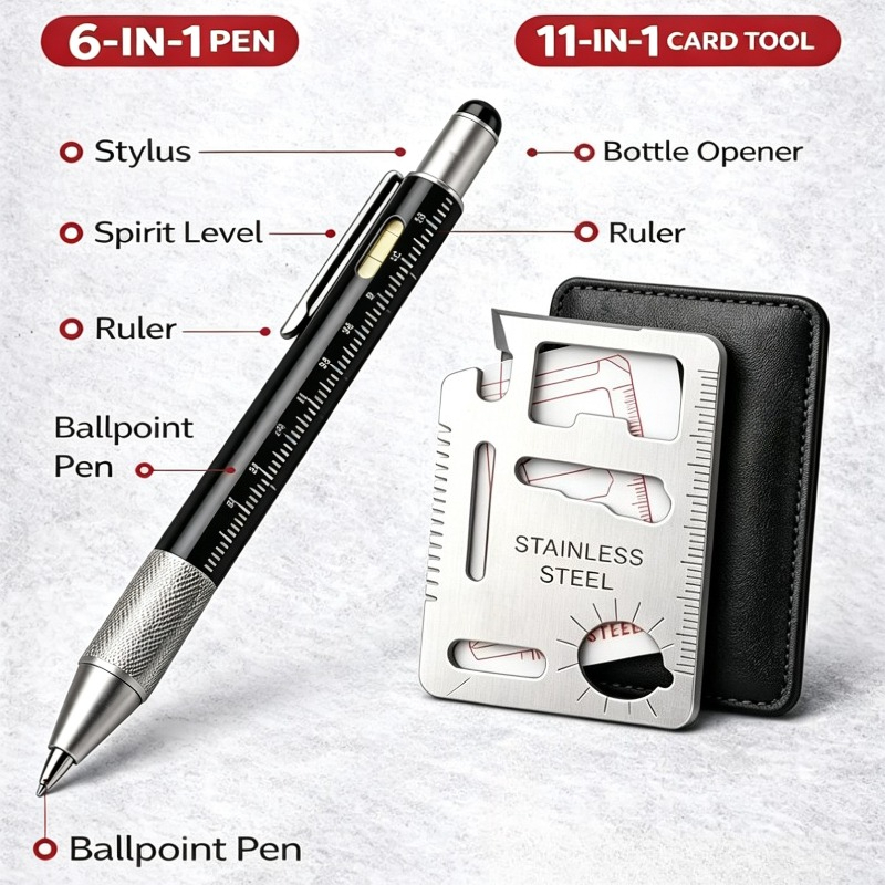 Men Gifts 6-in-1 Multitool Pen - Edc Carry Card incelemesi ve fiyatı