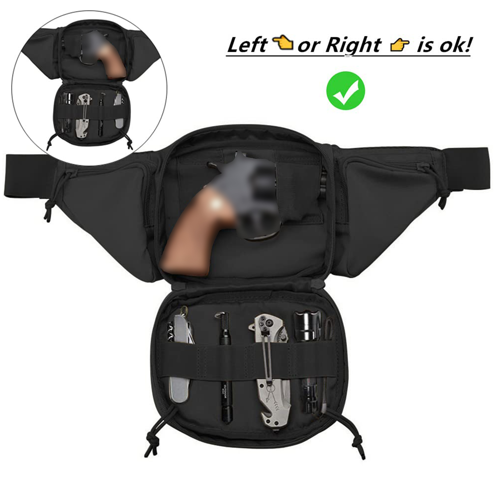 Tactical Fanny Pack Gun Holste - Edc Concealed Carry Holster incelemesi ve fiyatı
